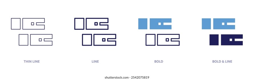 Pottery sale icon in 4 different styles. Thin Line, Line, Bold, and Bold Line. Duotone style. Editable stroke.