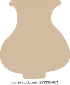 Pottery shape abstract vector element