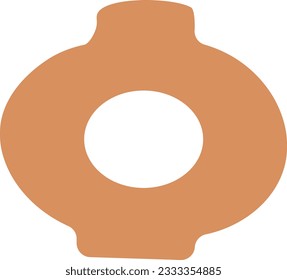 Pottery shape abstract vector element