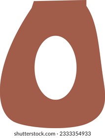 Pottery shape abstract vector element