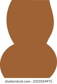 Pottery shape abstract vector element