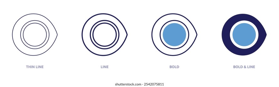 Pottery slip casting icon in 4 different styles. Thin Line, Line, Bold, and Bold Line. Duotone style. Editable stroke.