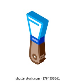 pottery spatula icon vector. isometric pottery spatula sign. color isolated symbol illustration