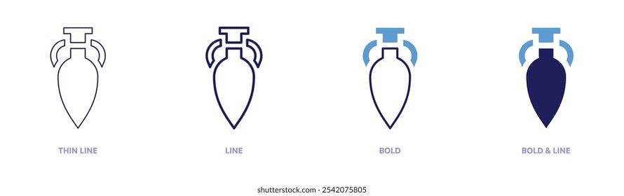Pottery stamps custom icon in 4 different styles. Thin Line, Line, Bold, and Bold Line. Duotone style. Editable stroke.