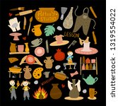 Pottery studio, background for your design