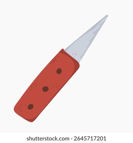 Pottery tool Illustration. Knife tool. Hand drawn vector illustration on white background.
