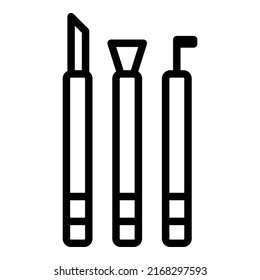 Pottery tools icon outline vector. Education pot. Ceramic class