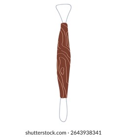 Pottery tools Illustration. Tool ribbon. Hand drawn vector illustration on white background.
