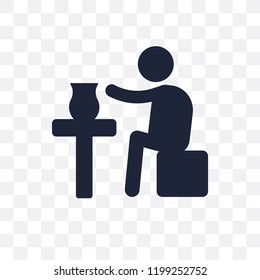Pottery transparent icon. Pottery symbol design from Activity and Hobbies collection. Simple element vector illustration on transparent background.