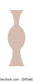 Pottery Vase Flower Home Interior Decoration. Vector icon collection.
