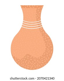 pottery vase icon over white