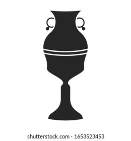 Pottery vase vector icon.Black vector icon isolated on white background pottery vase.