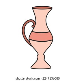 Vektor-Vektorsymbol der Keramik. Farbe, Vektorsymbol einzeln auf weißem Hintergrund.
