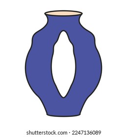 Pottery vase vector icon.Color vector icon isolated on white background pottery vase.