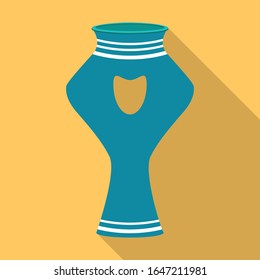 Pottery vase vector icon.Flat vector icon isolated on white background pottery vase.