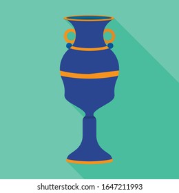 Pottery vase vector icon.Flat vector icon isolated on white background pottery vase.