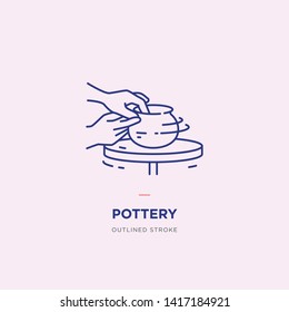 Pottery – Vector Line Icon