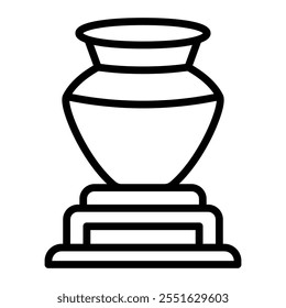 Pottery Vector Line Icon Design