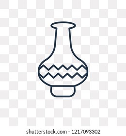 Pottery vector outline icon isolated on transparent background, high quality linear Pottery transparency concept can be used web and mobile
