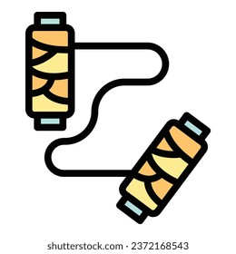 Pottery wire icon outline vector. Class art. Workshop school color flat