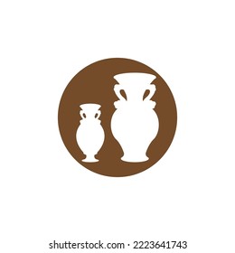 Pottery workshop studio logo vector template