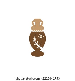 Pottery workshop studio logo vector template