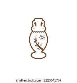 Pottery workshop studio logo vector template