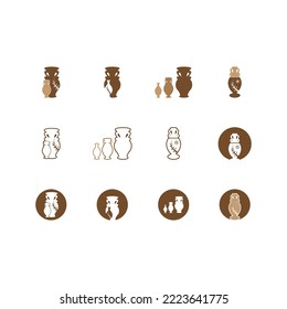 Pottery workshop studio logo vector template