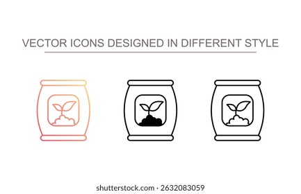 Potting Soil icon design with white background stock illustration
