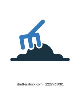 Potting soil, landscaping icon. Simple editable vector graphics.