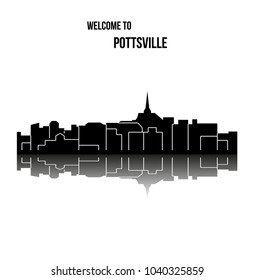 Pottsville, Pennsylvania ( city silhouette )