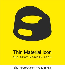 Potty bright yellow material minimal icon or logo design