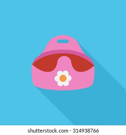 Potty icon. Flat vector related icon with long shadow for web and mobile applications. It can be used as - logo, pictogram, icon, infographic element. Vector Illustration.