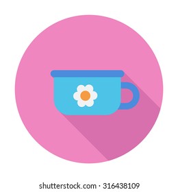 Potty icon. Flat vector related icon with long shadow for web and mobile applications. It can be used as - logo, pictogram, icon, infographic element. Vector Illustration.