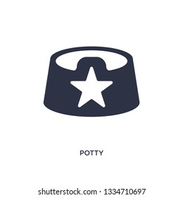 potty icon. Simple element illustration from kids and baby concept. potty editable symbol design on white background. Can be use for web and mobile.