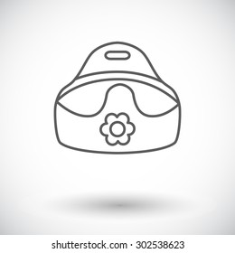 Potty icon. Thin line flat vector related icon for web and mobile applications. It can be used as - logo, pictogram, icon, infographic element. Vector Illustration. 