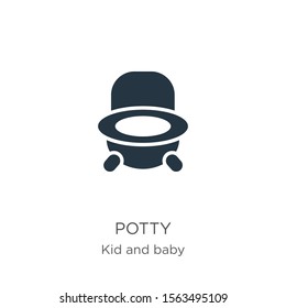 Potty icon vector. Trendy flat potty icon from kids and baby collection isolated on white background. Vector illustration can be used for web and mobile graphic design, logo, eps10