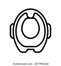 Potty Training Seat Line Icon Vector. Potty Training Seat Sign. Isolated Contour Symbol Black Illustration