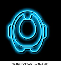 potty training seat neon light sign vector. potty training seat illustration
