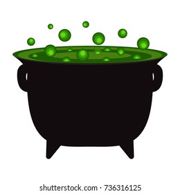 Potty with a witch potion for Halloween