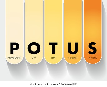 POTUS - President of the United States acronym, concept background