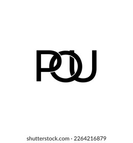 POU initial letter monogram logo