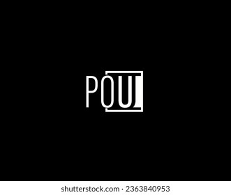 POU Logo and Graphics Design, Modern and Sleek Vector Art and Icons isolated on black background