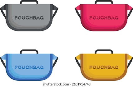 Pouch Bag Flat Vectors Art