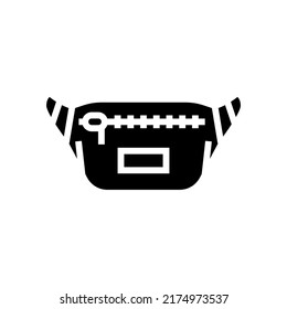 pouch bag glyph icon vector. pouch bag sign. isolated symbol illustration