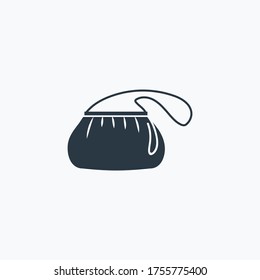 Icono de bolsa de bolso aislado en fondo limpio. Icono de dibujo del concepto de icono de bolso de bolso de bolso de bolso en estilo moderno. Ilustración vectorial para el diseño de la interfaz de usuario de la aplicación de logotipo móvil web.