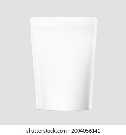Pouch bag mockup. Vector illustration isolated. Front view. Can be use for template your design, presentation, promo, ad. EPS10.	