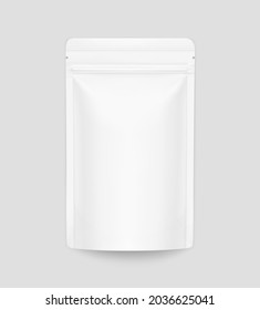 Pouch bag mockup. Vector illustration. Front view. Can be use for template your design, presentation, promo, ad. EPS10.	