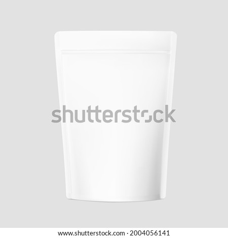 Pouch bag mockup. Vector illustration isolated. Front view. Can be use for template your design, presentation, promo, ad. EPS10.	