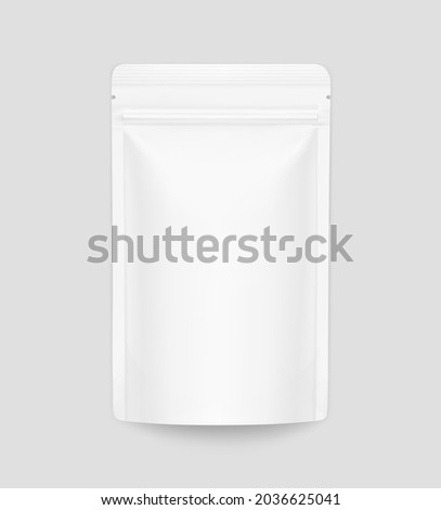 Pouch bag mockup. Vector illustration. Front view. Can be use for template your design, presentation, promo, ad. EPS10.	